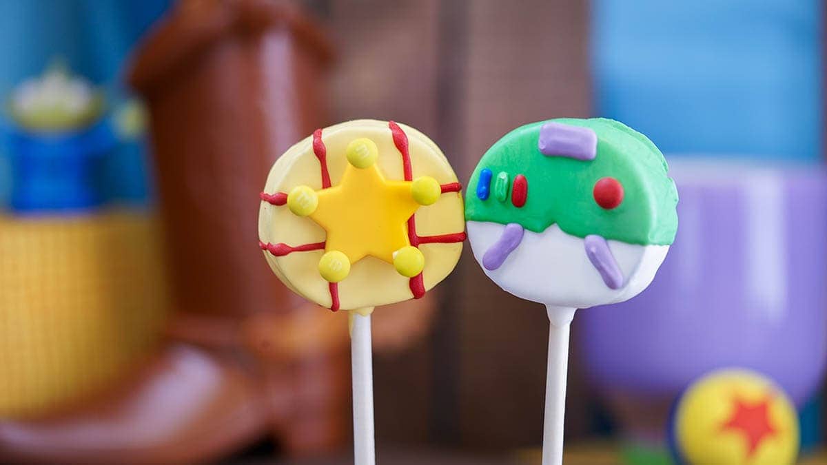 dulces representando Toy Story en Pixar Pier de Disneyland